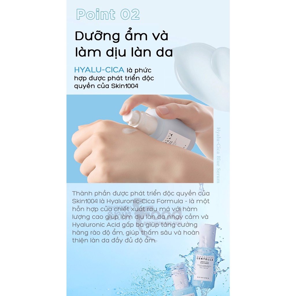 Tinh Chất Dưỡng Ẩm Skin1004 Madagascar Centella Hyalu-cica Blue Serum 50ml
