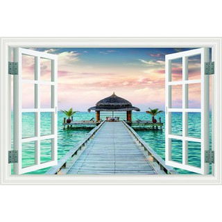🦢Giấy dán tường 3D hoạ tiết cửa sổ🦢
