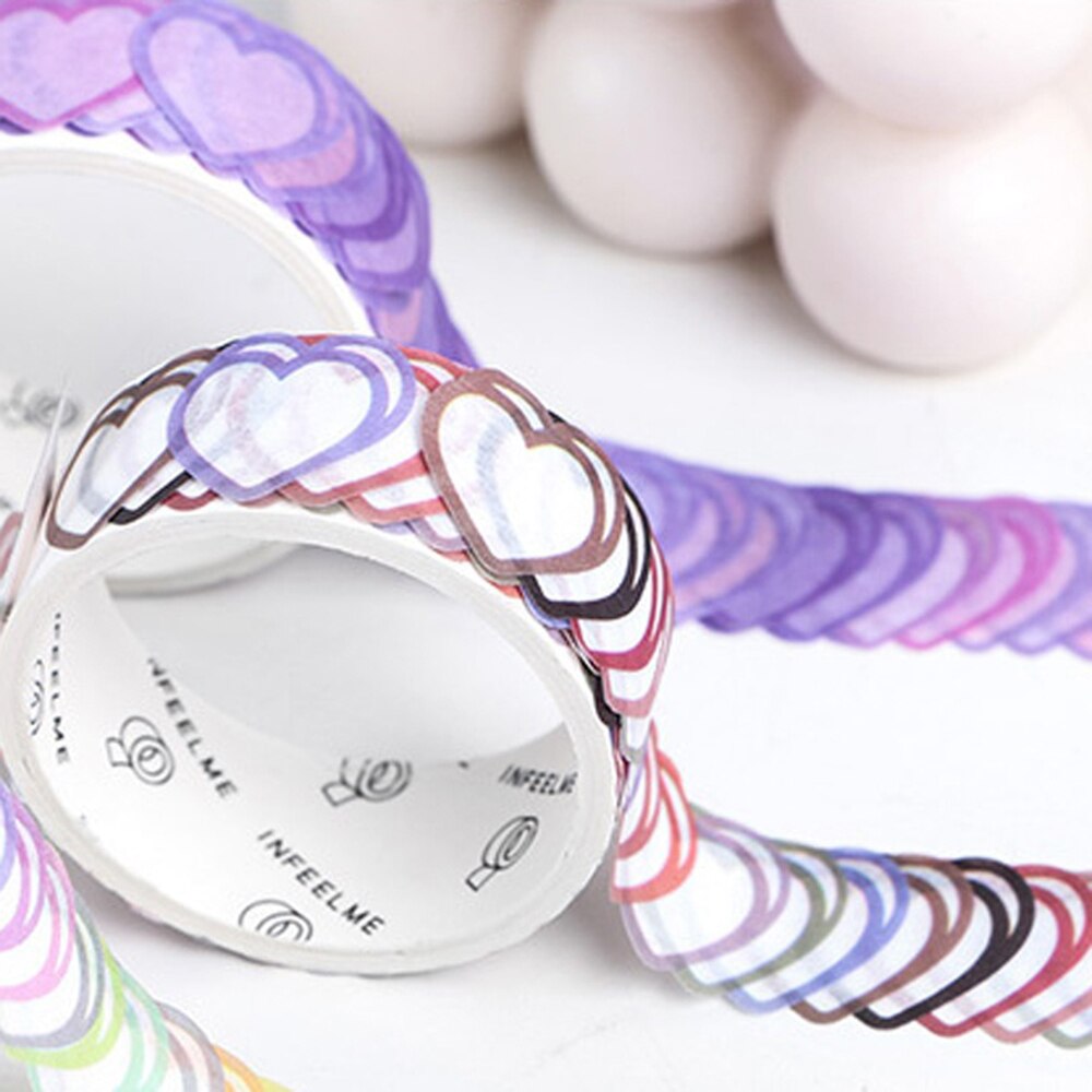 Cuộn 100 Miếng Dán Dùng Trang Trí Hình Trái Tim