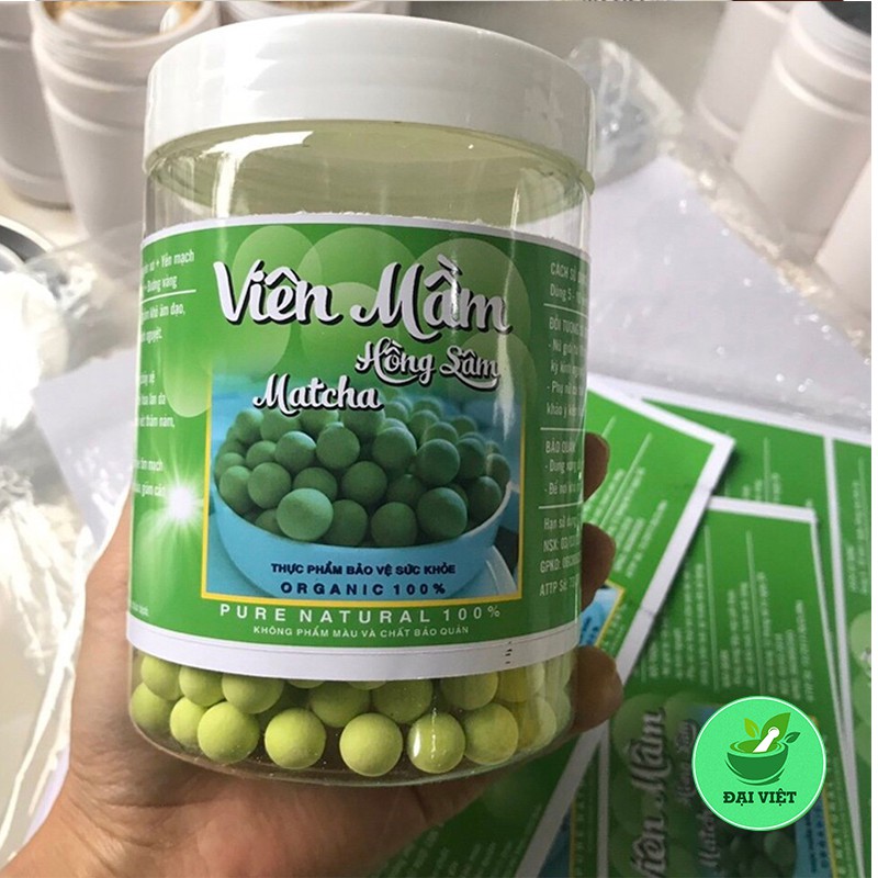 [Hộp 500gr] Viên mầm đậu nành hồng sâm matcha tăng vòng 1, đẹp da, tăng sinh lý nữ có giấy chứng nhận ATTP - DV937 | BigBuy360 - bigbuy360.vn
