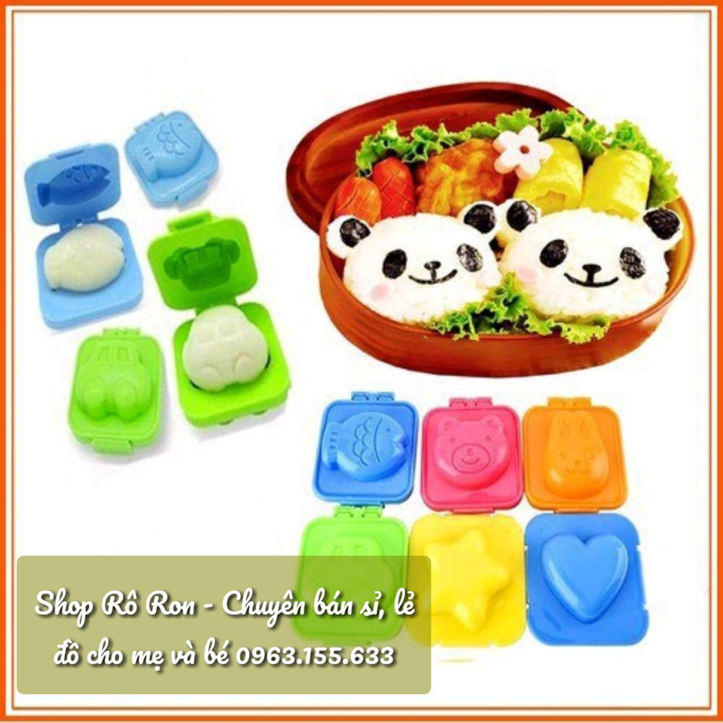 BỘ 6 KHUÔN ÉP LÀM CƠM BENTO - LÀM BÁNH - LÀM THẠCH RAU CÂU CHO BÉ