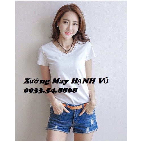 [Mã FASHIONT4WA2 giảm 10K đơn 50K] {SALE} {GIÁ SỈ SLL} Áo thun cổ tim cotton đẹp Sieu hot