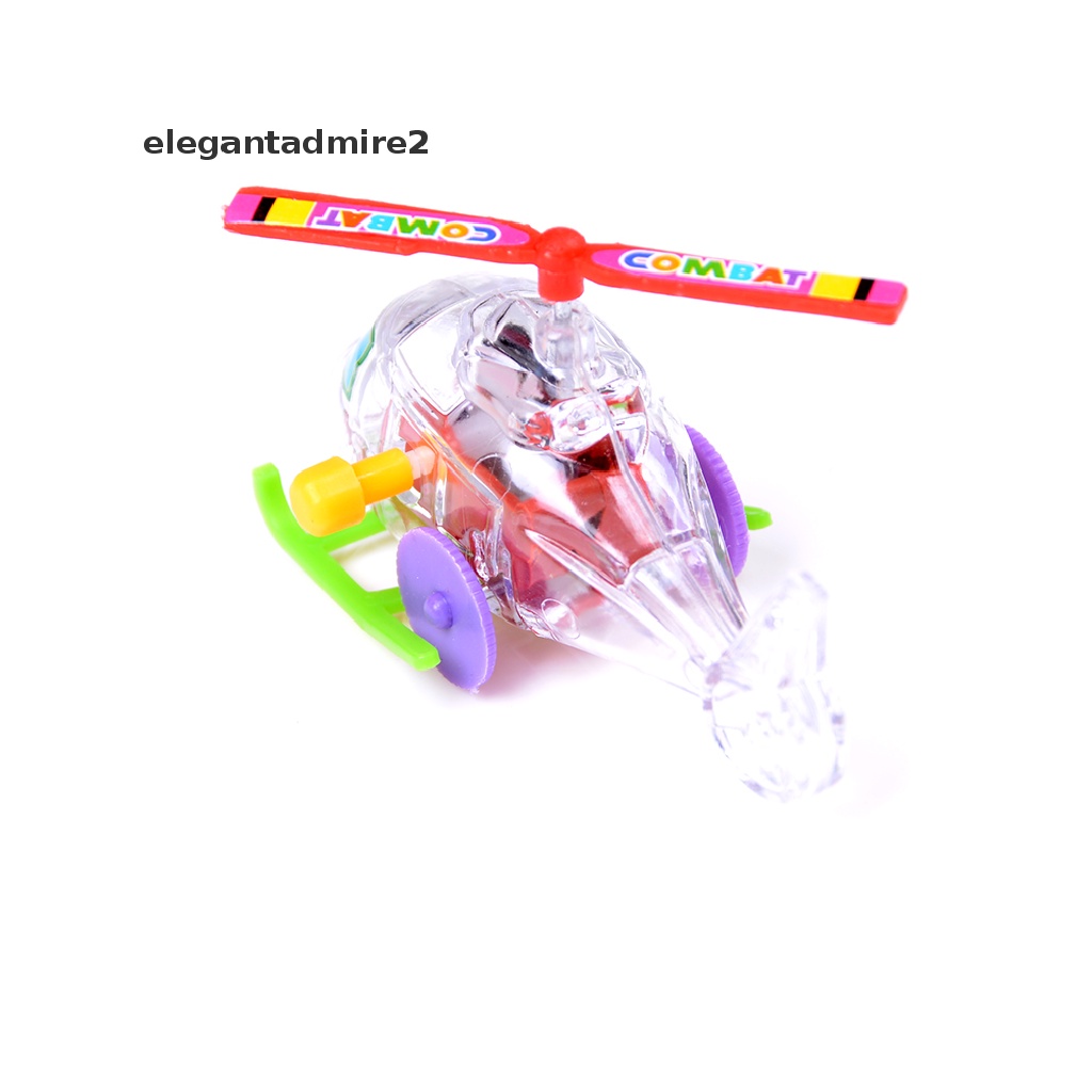 Set 2 Máy Bay Đồ Chơi Mini Lên Dây Cót Màu Trong Suốt