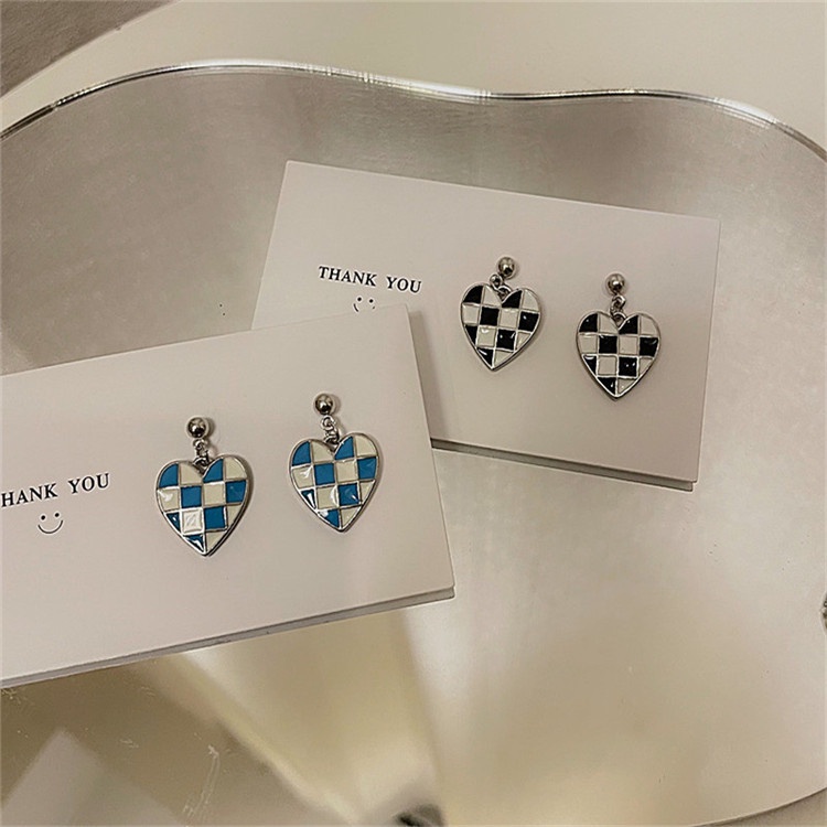 IF ME Bông tai hình trái tim phong cách Hàn Quốc thời trang dành cho nữ