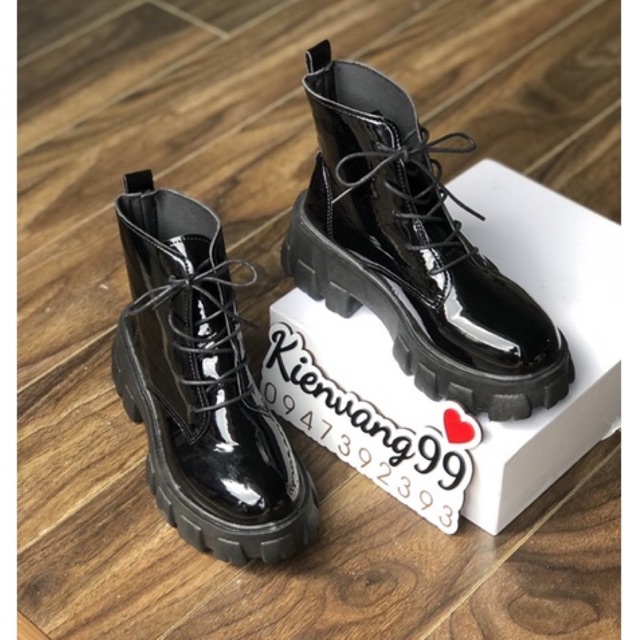 BỐT NỮ MARTIN CHẤT DA BÓNG BUỘC DÂY