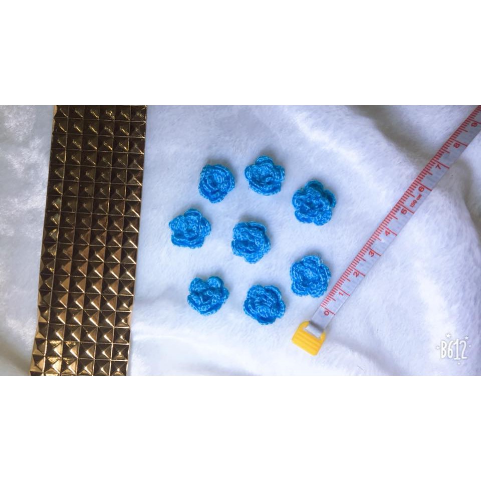 hoa vải len xanh t010021