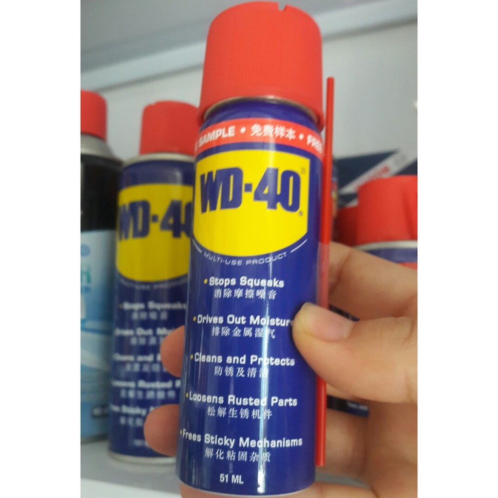 Chai xịt làm sạch,bôi trơn, chống ẩm, tẩy sạch rỉ sét đa năng WD-40 Multi-Use Product 51ml