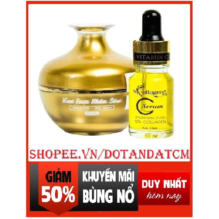 [Hàng Bán Chạy] COMBO KEM FACE NHÂN SÂM + SERUM SKIN CARE VITAMIN C N'COLLAGE