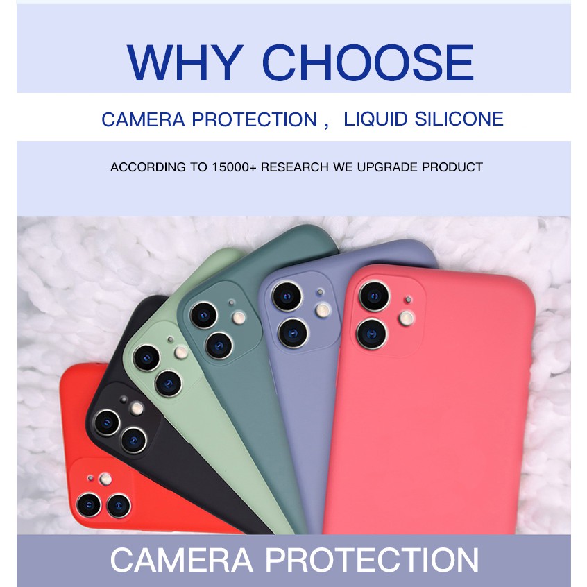 Ốp điện thoại silicon lỏng sang trọng cho iPhone 6 6s 7 8 plus X XR XS MAX 11 PRO MAX