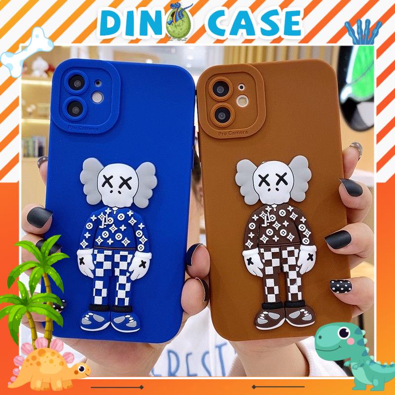 Ốp lưng iphone cạnh vuông bvc gắn kaws 7plus x xsmax 11 11promax 12 12pro 12promax 13 13pro 13proma DT13