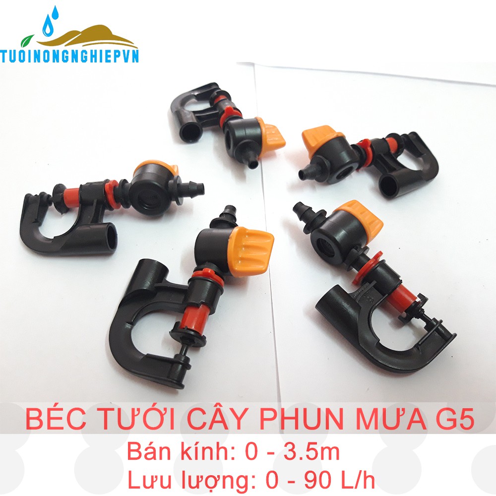 Béc tưới phun mưa cục bộ G5 điều chỉnh bán kính lưu lượng
