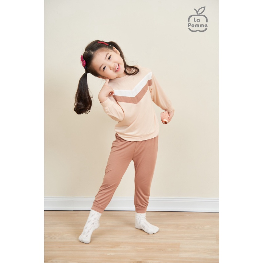 [CHÍNH HÃNG] Bộ quần áo dài tay trẻ em họa tiết năng động ngộ nghĩnh La Pomme