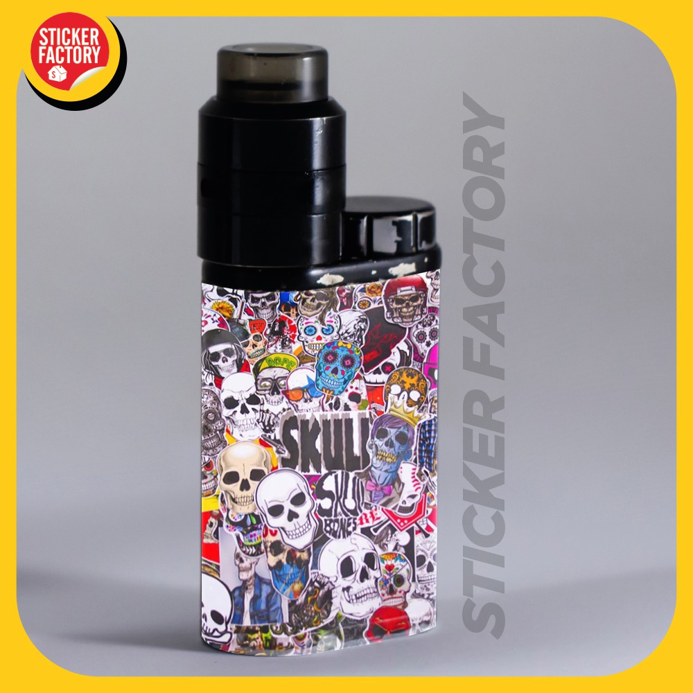 Skull - hộp set 100 sticker decal hình dán nón bảo hiểm , laptop, xe máy, ô tô - STICKER FACTORY