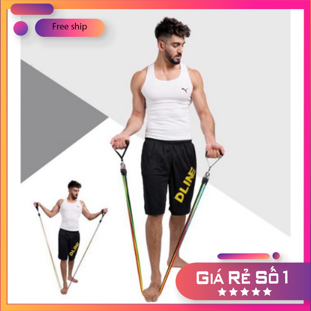 Dây ngũ sắc tập gym co dãn 💪Bộ dây ngũ sắc kháng lực tập gym full body tại nhà TrucNua