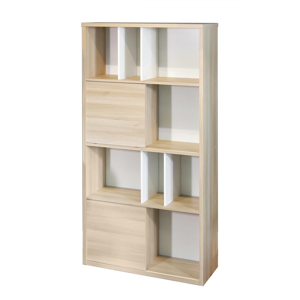HomeBase FURDINI Kệ bằng gỗ ép nhiều ngăn PULSE Thái Lan W80xH160xD29,5cm màu gỗ sồi/trắng