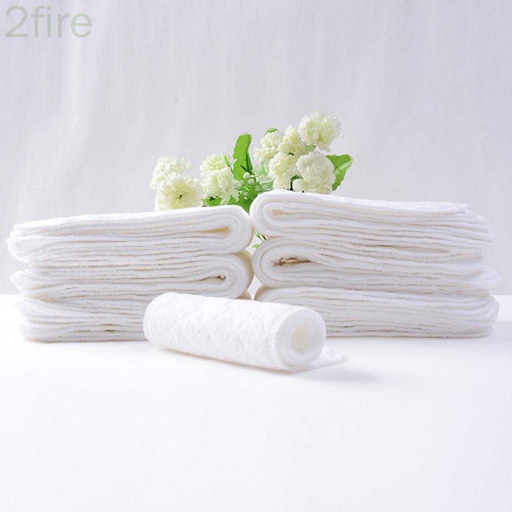 Set 10 Tã Lót Vải Cotton Thấm Hút Có Thể Tái Sử Dụng Cho Bé