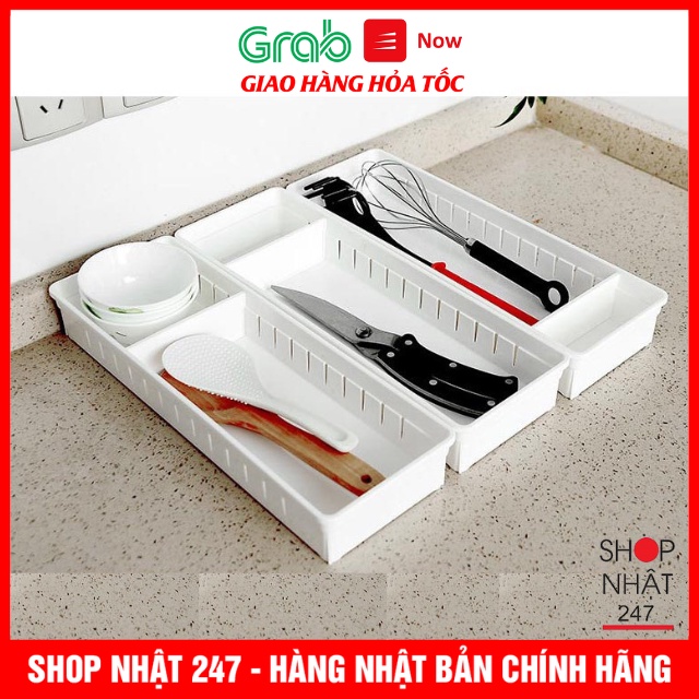[Hỏa Tốc HN] Khay chia ngăn kéo có vách chia 2 ngăn dáng rộng Inomata nội địa Nhật Bản