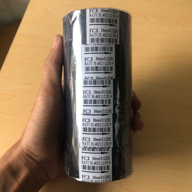 5 Cuộn Mực Ruy Băng FC3 In Date - 30mm x 122m - Mực Ruy Băng, In Hạn Sử Dụng