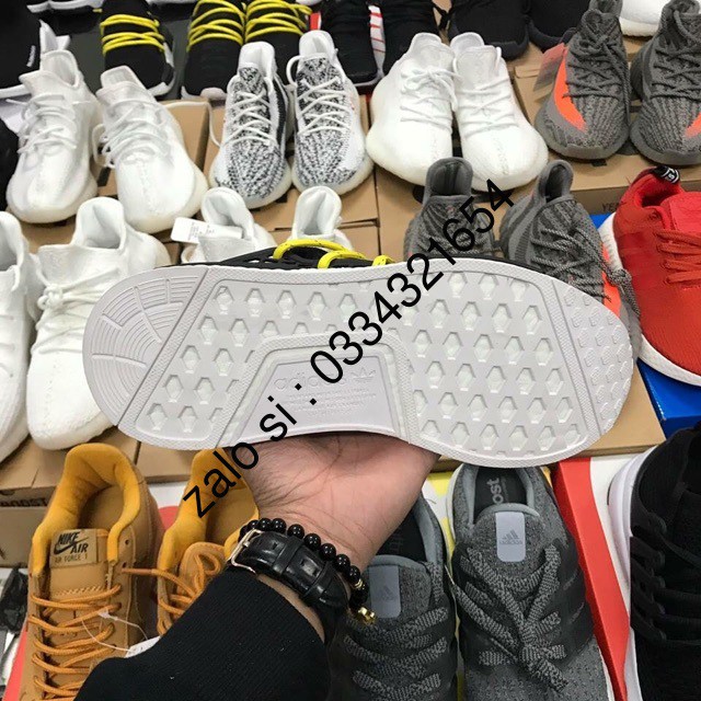 ( FREE SHIP ) ( Video cận cảnh ) Giày Human Race Đen Dây Vàng ( Zalo Buôn Sỉ : 0334321654 )