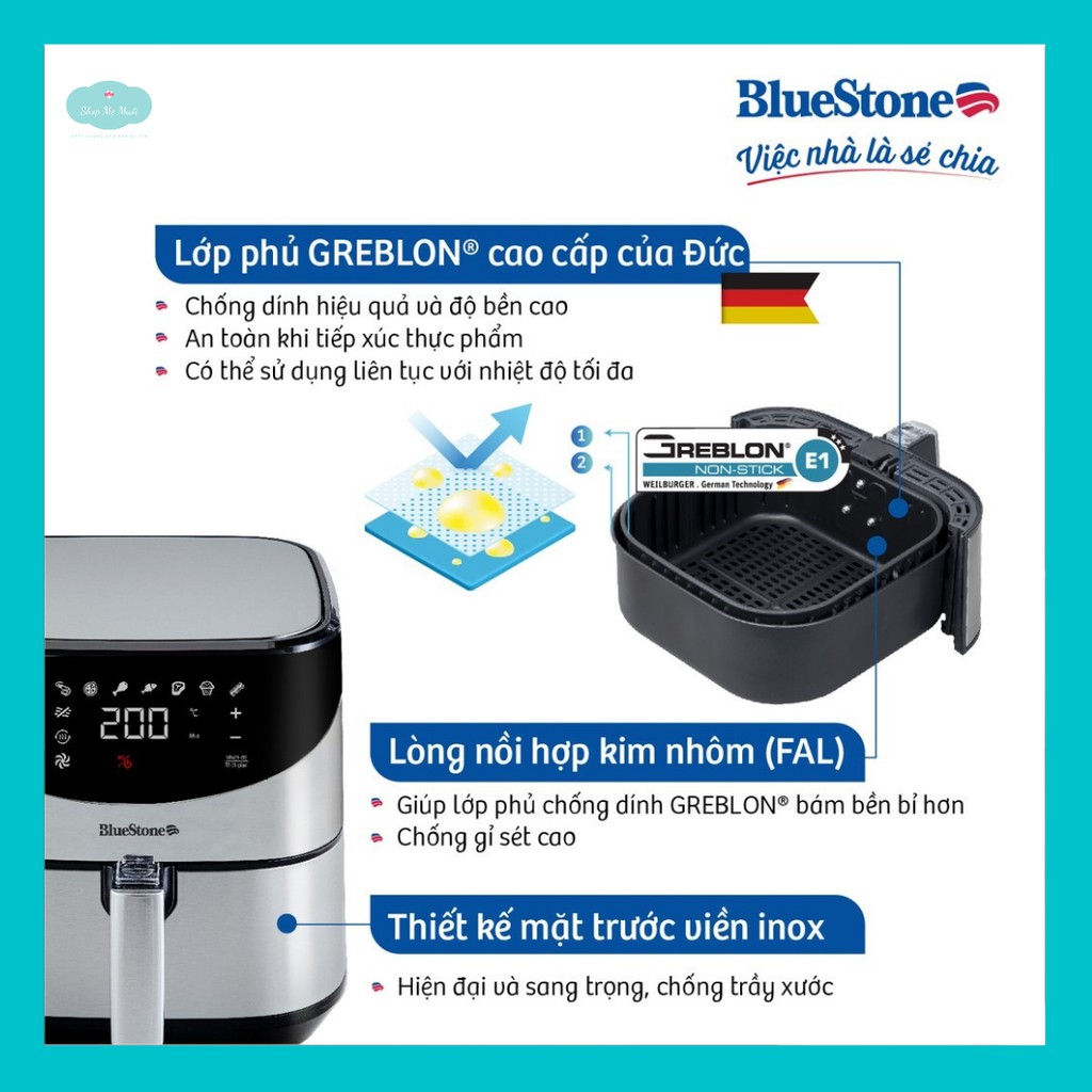 Nồi Chiên Không Dầu Điện Tử BlueStone AFB-5880