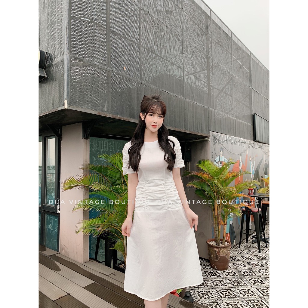 Váy babydoll tay cộc hoa nổi 809 | BigBuy360 - bigbuy360.vn