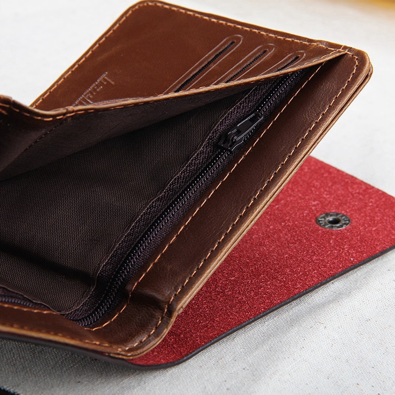 Men's Leather Wallet Vintage Fashion W014