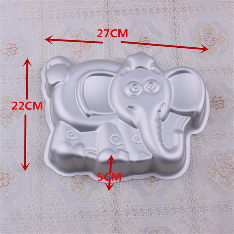 Khuôn gato nhôm đúc 3D hình Voi