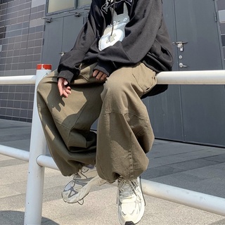 Quần jogger ống rộng phong cách vintage Nhật Bản cá tính thời trang dành cho nam