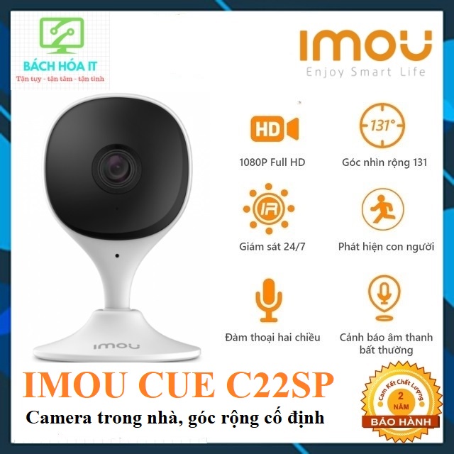 Camera IP Wifi trong nhà IMOU C22SP/C22EP 1080p cố định, góc rộng, đàm thoại 2 chiều, chính hãng, bảo hành 24 tháng