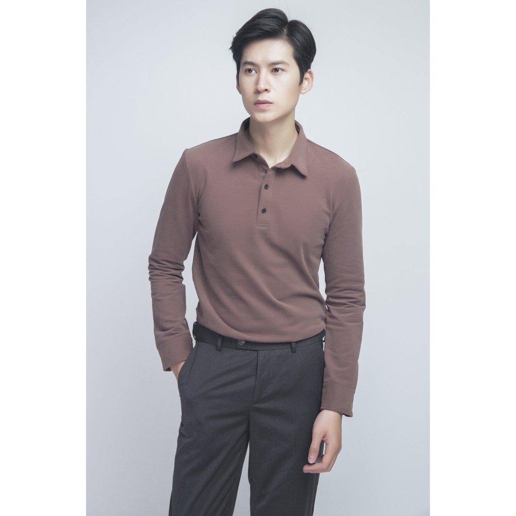 Áo thun dài tay cổ đức nam IVY moda MS 58E1634