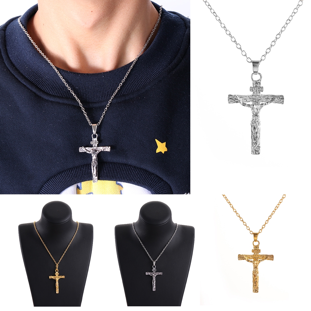 Vòng cổ choker mặt hình thánh giá phong cách vintage cho nam và nữ