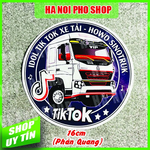 Tem HOWO A7 Idol TikTok Xe Tải, Phản Quang, chống nước [HNP Studio kèm quà tặng tem nhỏ 10k]