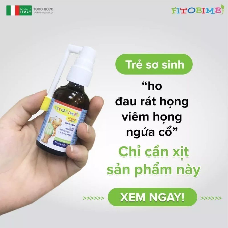 Golanil junior xịt keo ong cho trẻ hỗ trợ ho viêm họng