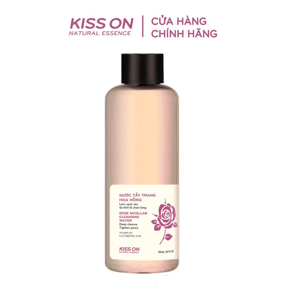 Nước tẩy trang hoa hồng KISS ON 195ml