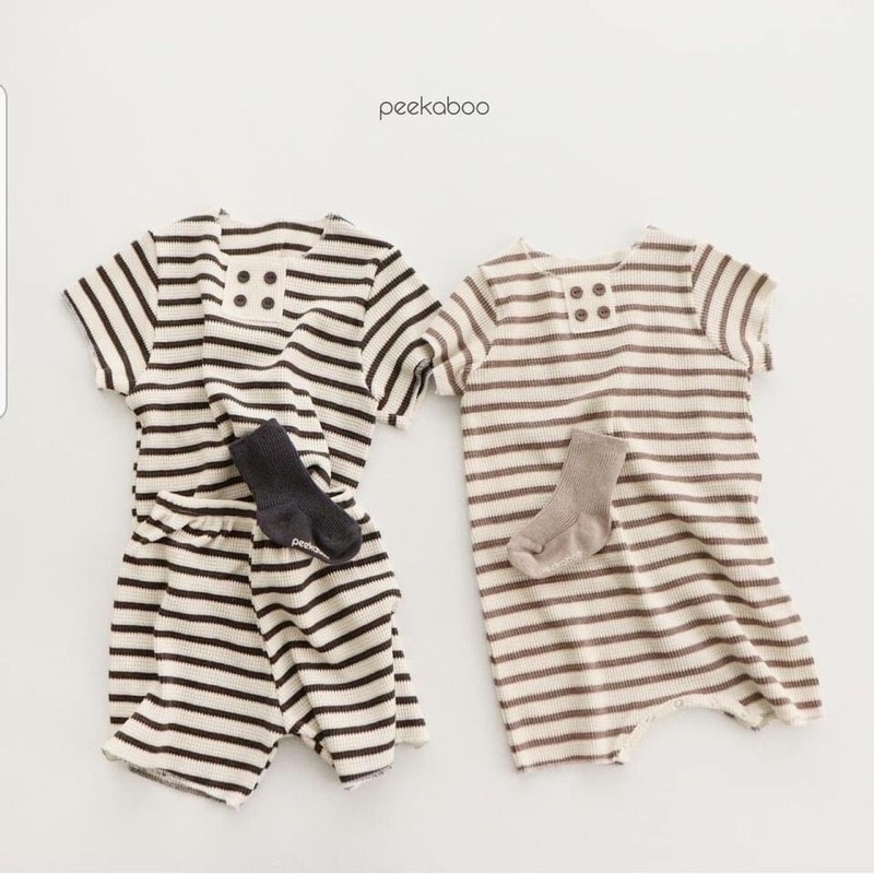 [OrORDER)Bộ rời/suit Croffle #peekaboo cho bé trai/bé gái từ 3tháng-4tuổi