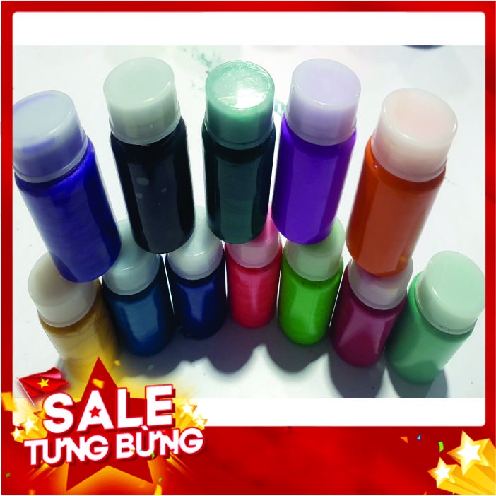 Màu Nhũ Metallic Ánh Kim Chicken 5D 30ML Lấp Lánh Trên Từng Nét Cọ Màu Acrylic Cao Cấp