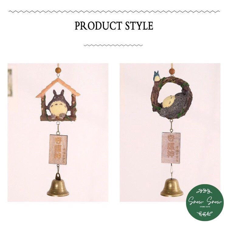 Chuông gió trang trí - Chuông gió decor hình Totoro đáng yêu treo cửa, làm quà tặng dễ thương