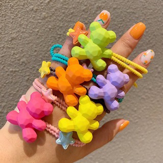 Dây buộc tóc hình gấu nhiều màu sắc cute