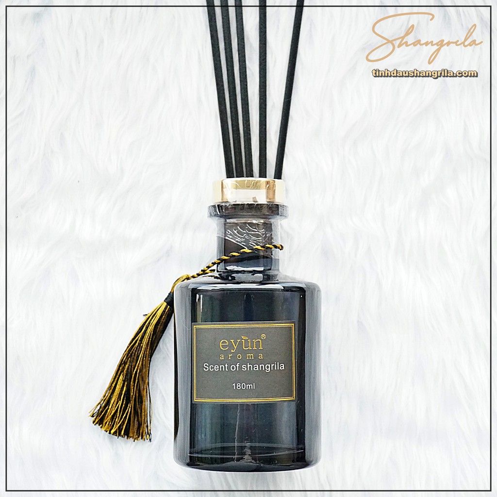 Chai 180ml, Tinh Dầu Khuếch Tán thơm phòng, Màu Đen Quý Phái, Mùi Shangrila mê hoặc sang chảnh, Shangrila Shop