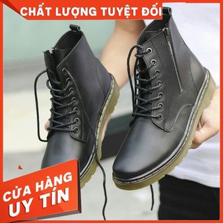 Giày bốt nam cổ trung cột dây da bò cao cấp