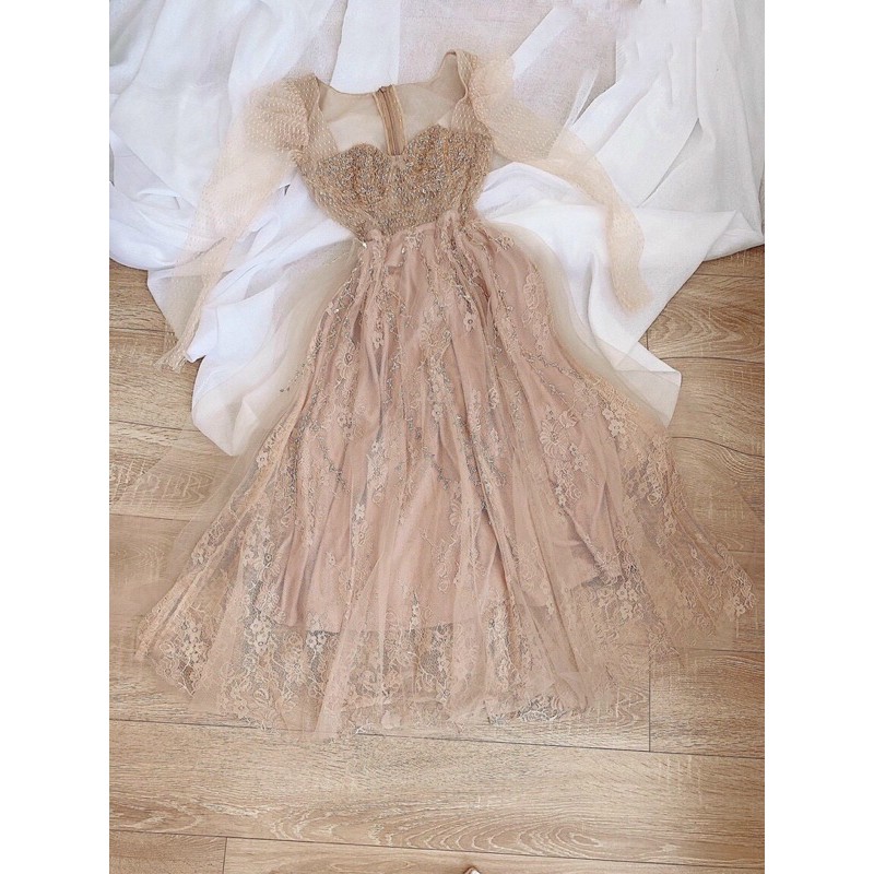 ĐẦM XOÈ TAY DÀI KẾT LÚA ( ảnh và video thật 1000% )