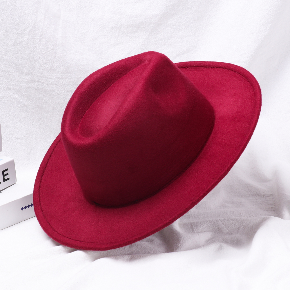 Mũ Fedora Vải Len Vành Rộng Kiểu Cổ Điển Thời Trang Thu Đông Cho Nam Và Nữ