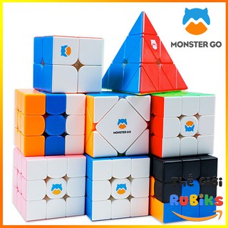 🔥HOT🔥 Rubik GAN Monster GO 2x2 / 3x3 / Pyraminx / Skewb Stickerless - Monster GO 3x3 M Có Nam Châm