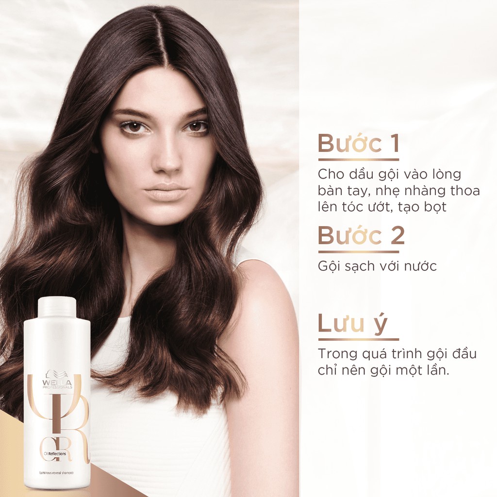 Dầu gội Wella Oil giúp tóc suôn mượt, sáng bóng Reflections Luminous Reveal Shampoo 250ml/ 1000ml