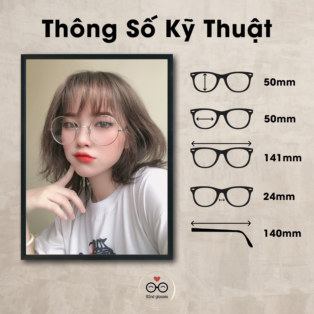 Gọng Cận Kính nam nữ Nobita Tròn xoe chất kiệu kim loại Lani 3800 - Lắp Mắt Cận Theo Yêu Cầu | BigBuy360 - bigbuy360.vn