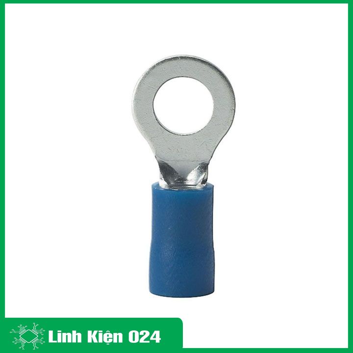 Gói 100 chiếc đầu cos tròn RV bọc cao su màu đỏ, vàng, xanh dương