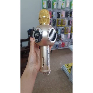 Loa Bluetooth Micro Karaoke M8 Vàng Và Đen