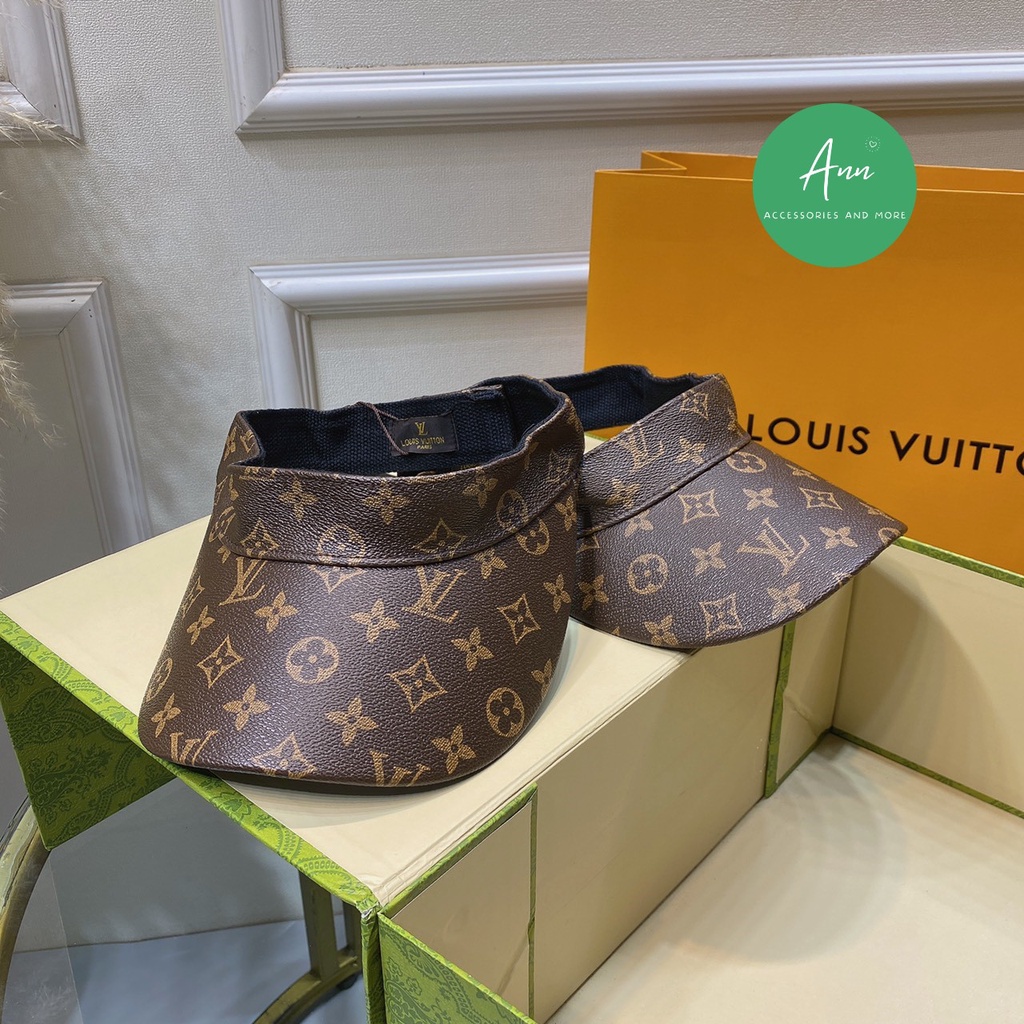 Mũ Nửa Đầu Da LV New, Hàng Quảng Châu Full Tag, Thiết Kế Phong Cách Thời Trang Thể Thao, Họa Tiết Bắt Mắt