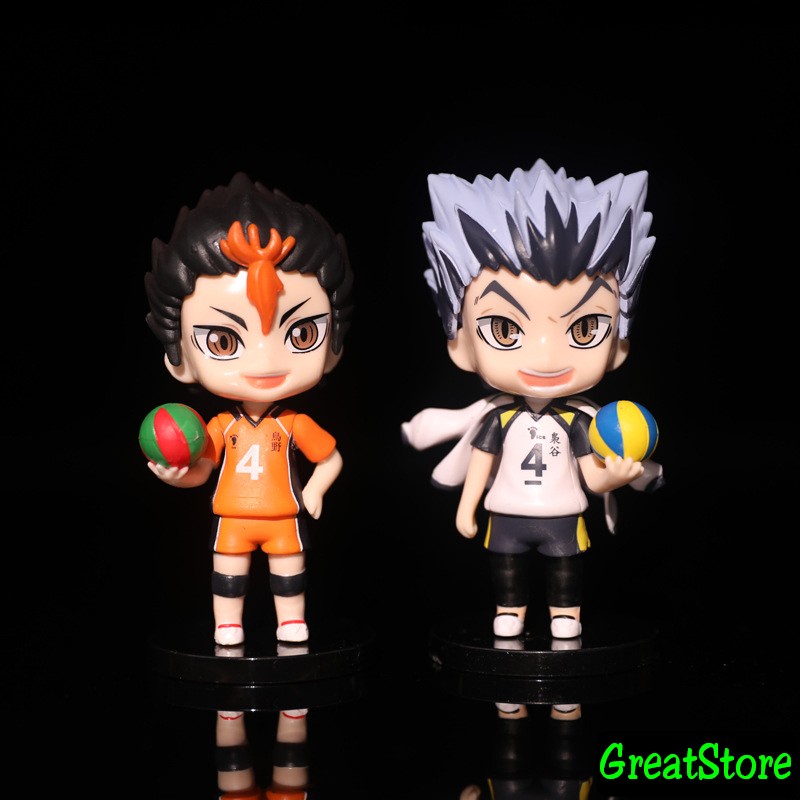 SET 8 MÔ HÌNH VUA BÓNG CHUYỀN Kageyama Tobio,Kozume Kenma,Hinata Shoyo,Toru Oikawa,Tsukishima Kei,Ushujima Wakatos