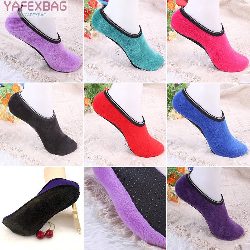 Promotion hot sales 1 Pair Womens Warm Cozy Feet Fuzzy Slippers Booties Indoor NonSlip Socks